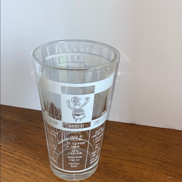 Vintage Anchor Hocking “Mr. Bartender” mixed drink recipe glass - Picture 1 of 5